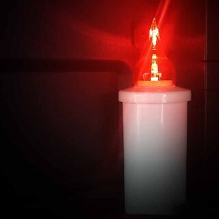Large LED candle with batteries