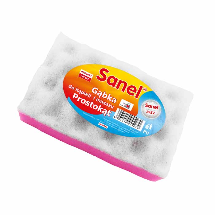 Gąbka do kąpieli i masażu Prostokąt