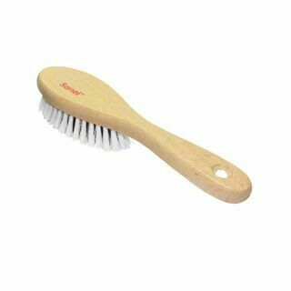 Clothes brush with wooden handle