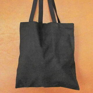 Black cotton bag 38x42cm