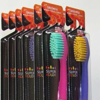 Superdent 500 Super Kolor toothbrushes for adults medium