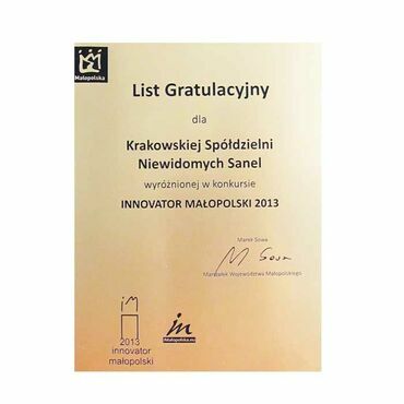 Konkurs Innowator Małopolski 2013