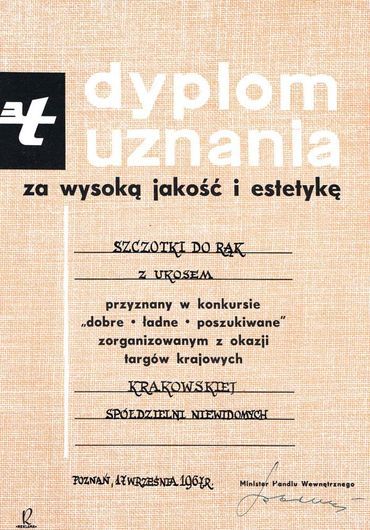 Dyplom uznania, 1967